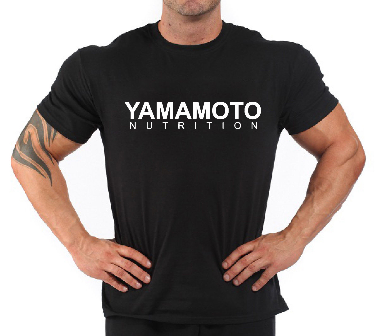 Nutrition & Fitness Hub - ボディビルディング フィットネス ジム Tシャツ「山本栄養」