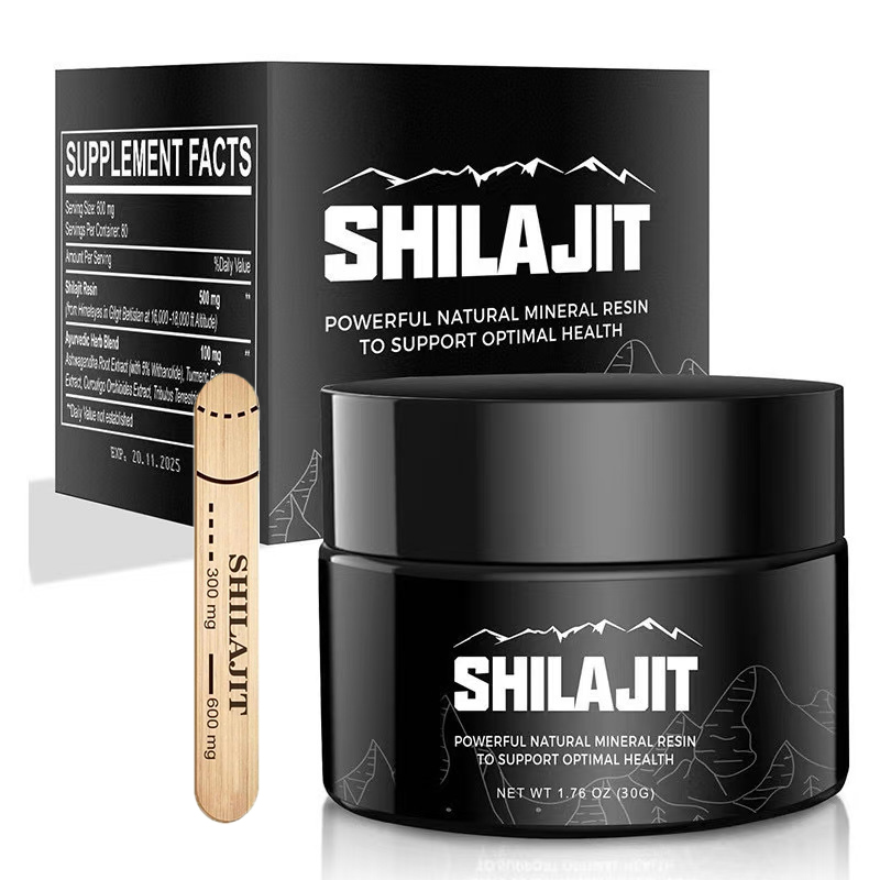 Shilajit Resin Pure - 純粋なシラジット樹脂（フルボ酸、微量ミネラル、85種類以上の腐植酸配合）サプリメントジェル。エネルギーと免疫システムをサポート。