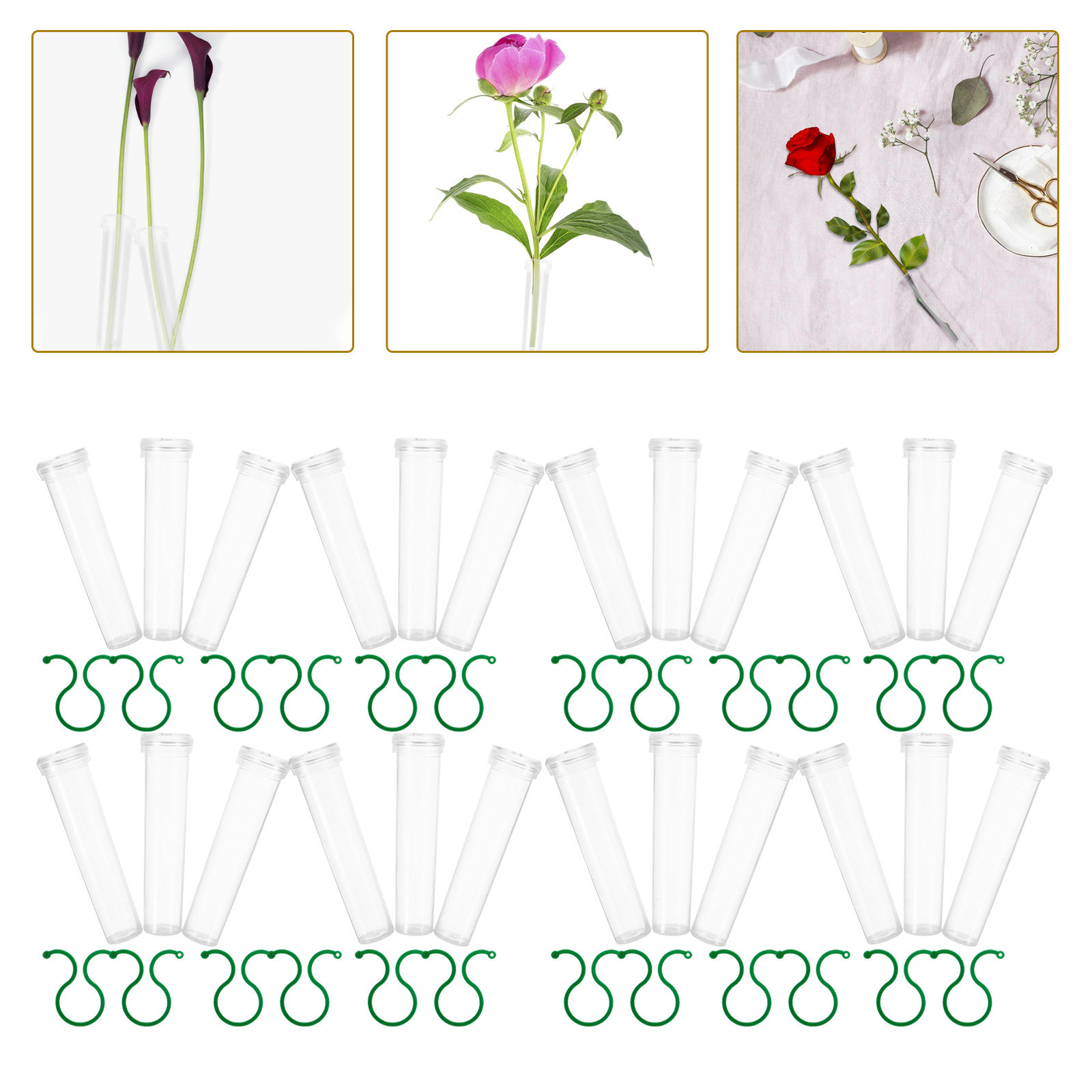 Nutrition & Fitness Hub - 1セットの花用給水チューブ、生花栄養チューブ、花屋、家庭、結婚式、庭のフラワーアレンジメントに不可欠