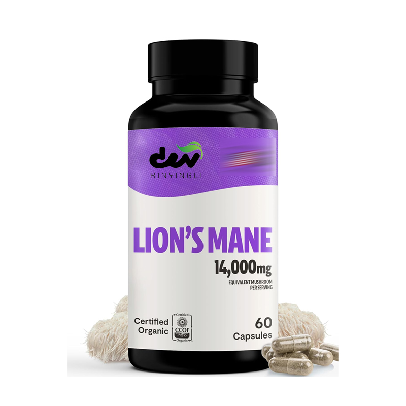 Lion Mane Mushroom - ライオンメーンサプリメントカプセル 14000 mg - ライオンメーン、高効果エキス、14:1オーガニックきのこサプリメント