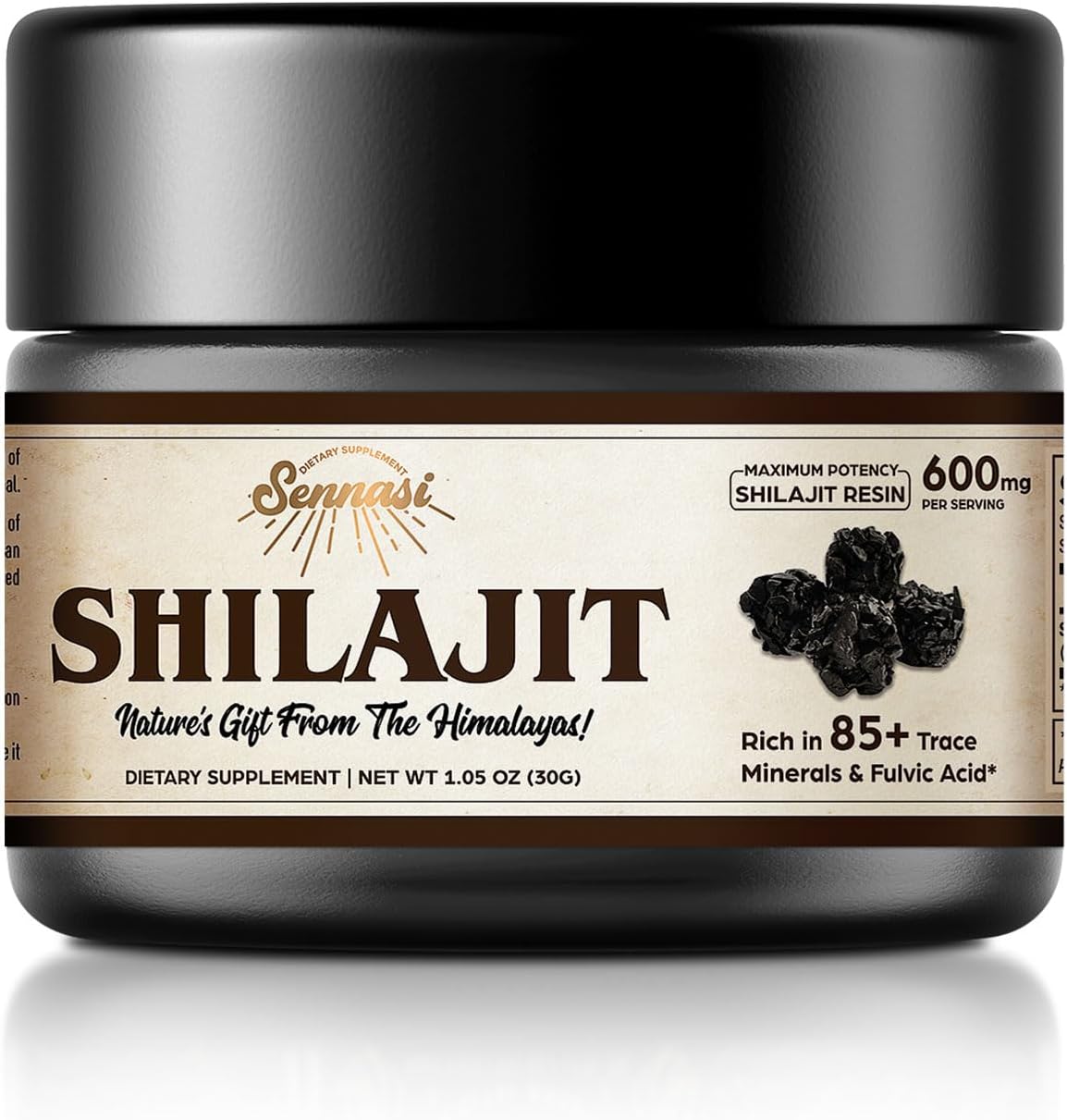 シラジット 純粋ヒマラヤ産オーガニックシラジット樹脂、85種 - Shilajit Resin Pure のレビューと価格