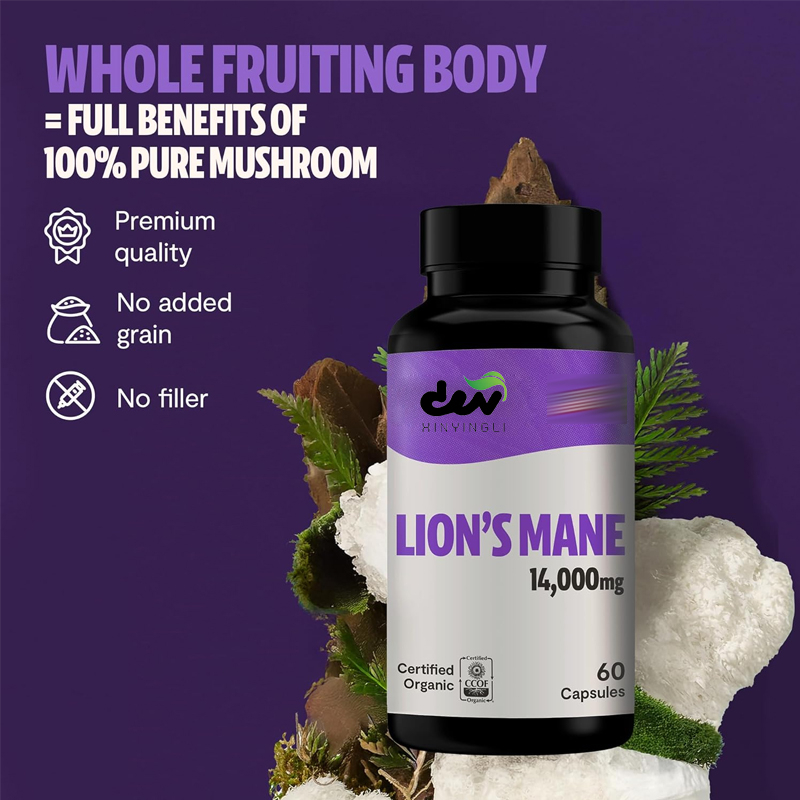 ライオンメーンサプリメントカプセル 14000 mg - ラ - Lion Mane Mushroom のレビューと価格