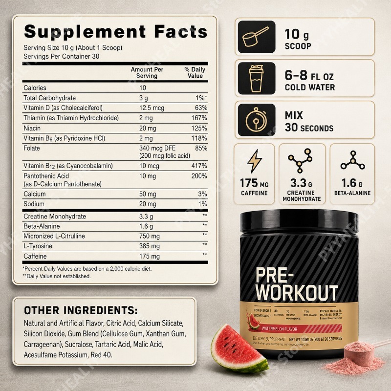プレワークアウトパウダー（クレアチン、ベータアラニン、L-シ - Creatine Monohydrate Powder のレビューと価格